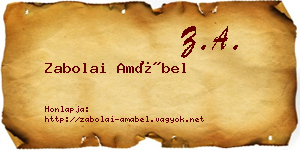 Zabolai Amábel névjegykártya